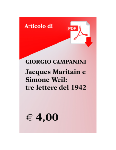 Jacques Maritain e Simone Weil: tre lettere del 1942