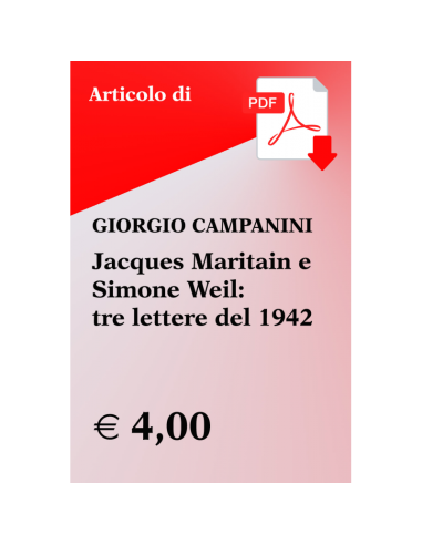 Jacques Maritain e Simone Weil: tre lettere del 1942