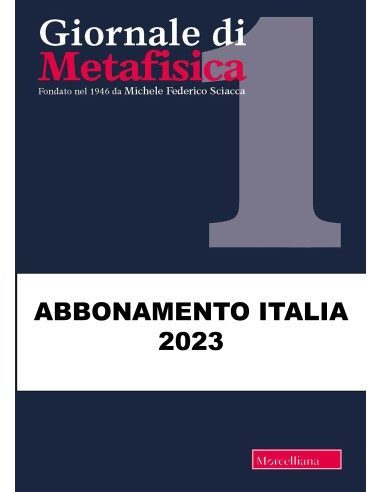 GIORNALE DI METAFISICA Abbonamento Italia 2023