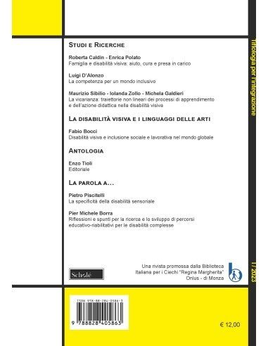 Tiflologia per l'integrazione 1/2023