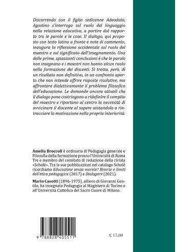 Agostino|De Magistro|Classici educazione|Scholé