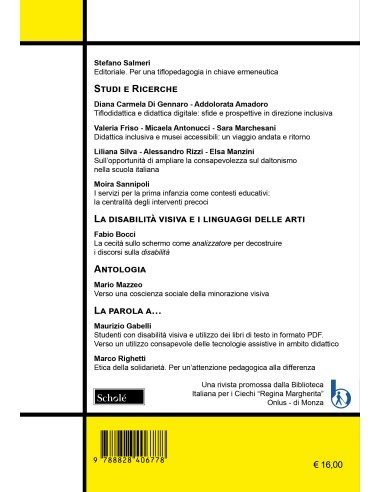 Tiflologia per l'integrazione 1/2024