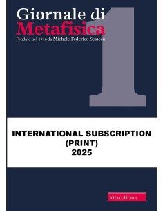 GIORNALE DI METAFISICA International subscription 2025