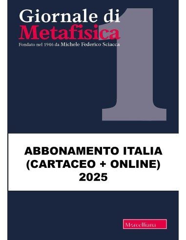 GIORNALE DI METAFISICA Abbonamento Italia PRINT+ ONLINE 2025