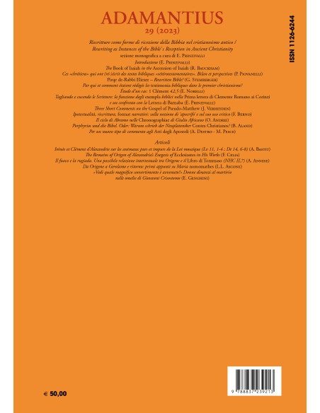 Riscritture come forme di ricezione della Bibbia nel cristianesimo antico