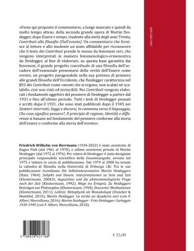 Contributi alla filosofia (Dall’evento) di...