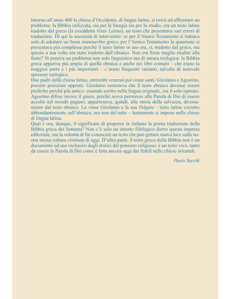 La Bibbia dei Settanta - Vol. II (2 tomi indivisibili)