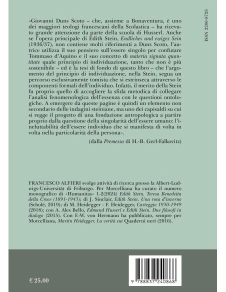 La presenza di Duns Scoto nel pensiero di Edith Stein