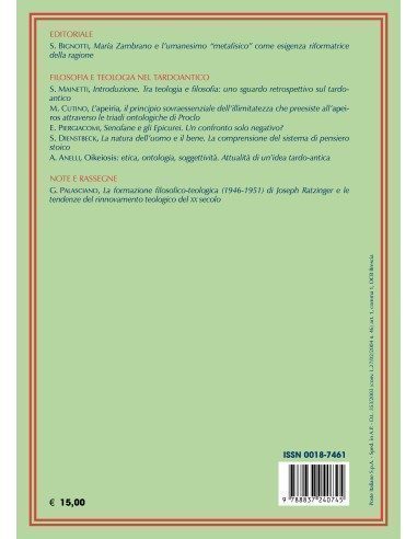 Filosofia e teologia nel tardoantico