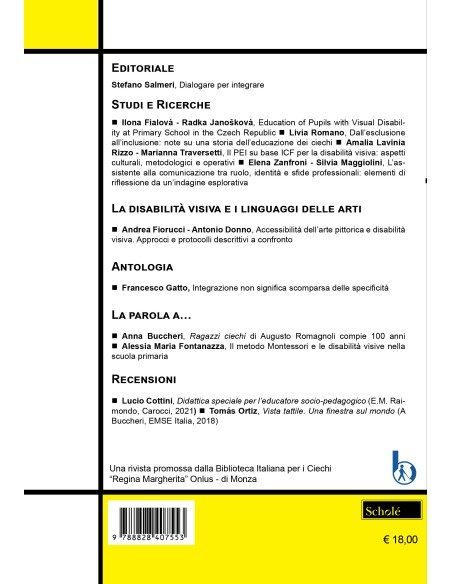 Tiflologia per l'integrazione 1/2025