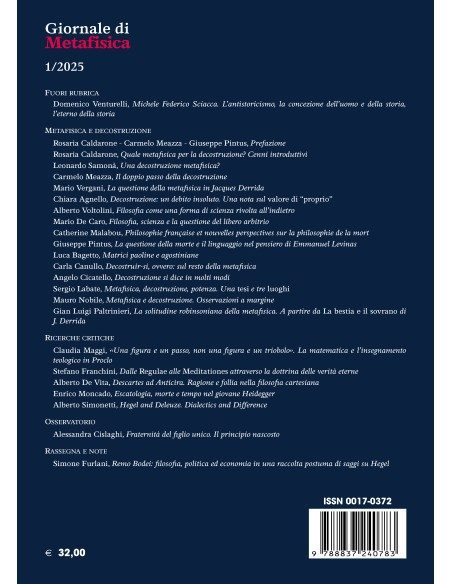Metafisica e decostruzione