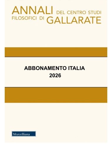 ABBONAMENTO Annali del Centro Studi Filosofici...