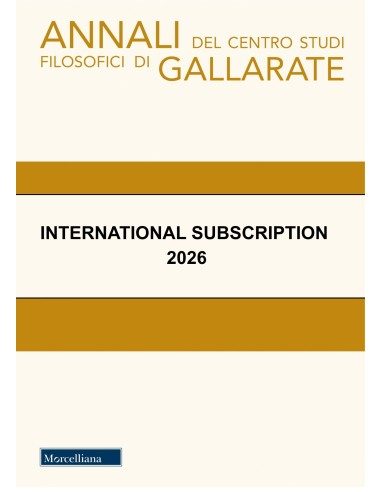 ABBONAMENTO Annali del Centro Studi Filosofici...