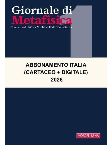 GIORNALE DI METAFISICA Abbonamento Italia...