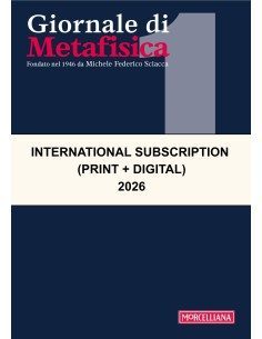 GIORNALE DI METAFISICA International Subscription...