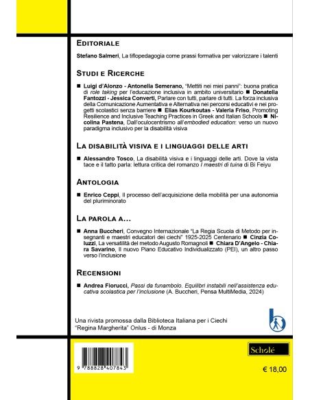 Tiflologia per l'integrazione 2/2025