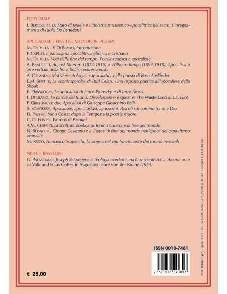 Apocalisse e fine del mondo in poesia